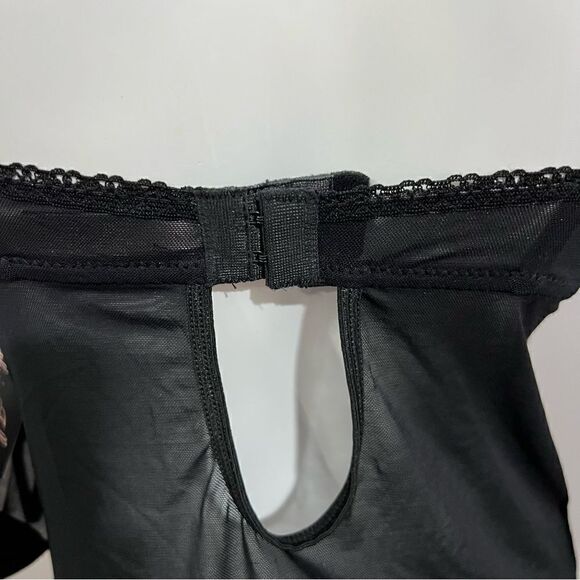 NWT Flora's Follies Sheer Black Sexy Nightie with matching thong - S‎ - Picture 8 of 12